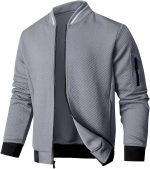 Mens Loose Fit Lightweight Jacket Casual Stylish bomber Jacket